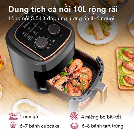 Nồi chiên không dầu FUJIHOME 5.5 lít A5GG