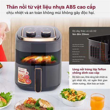 Nồi chiên không dầu FUJIHOME 5.5 lít A5GG