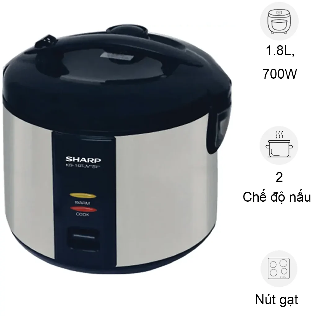 Nồi Cơm Điện Sharp KS-19TJV 1.8 Lít