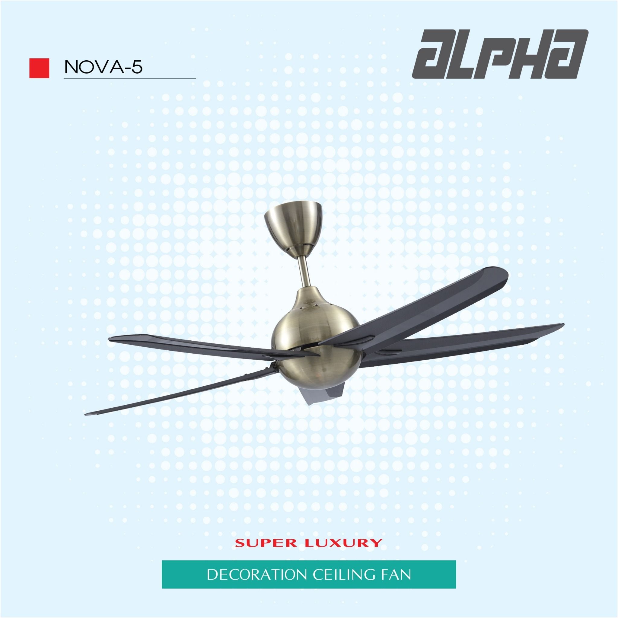 Quạt trần trang trí Alpha NOVA-5