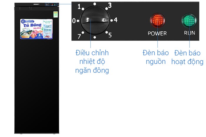 Tủ đông Sanaky Inverter 213 lít VH230VD3