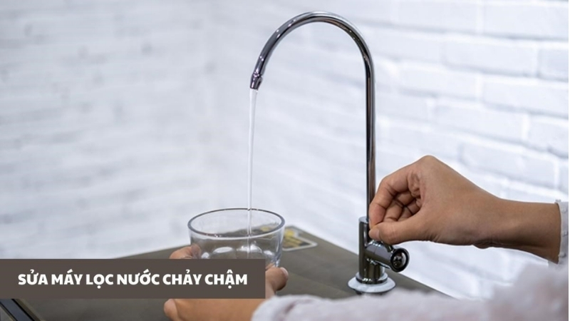 Nước máy lọc nước Mutosi chảy chậm