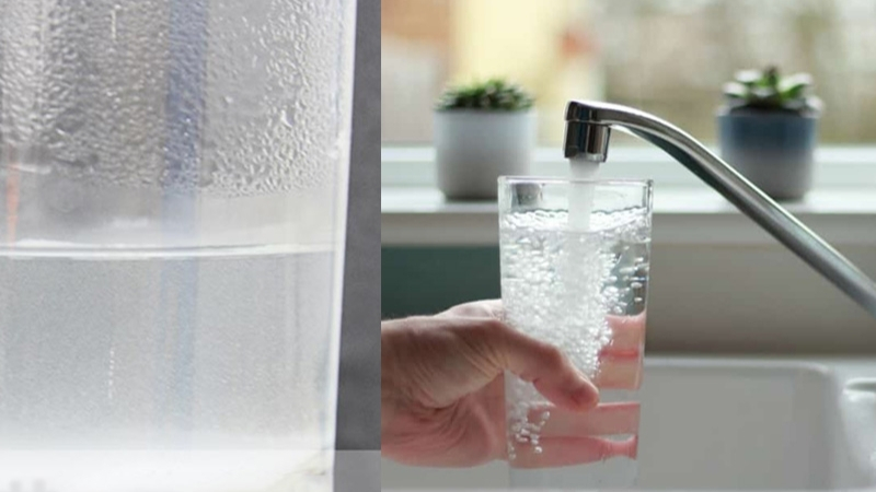 Nước sau lọc có váng trắng hoặc nhiều bọt khí