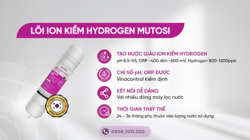 Tạo nước ion kiềm bằng lõi