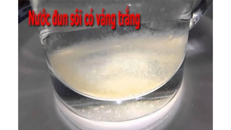 Xuất hiện váng trắng hoặc màng mỏng trên bề mặt nước