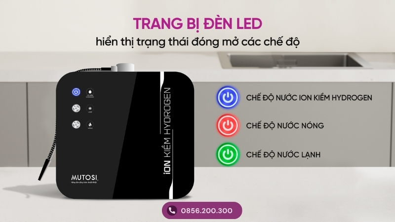 Máy chuyển đổi nước Mutosi cho gia đình có sẵn máy lọc nước