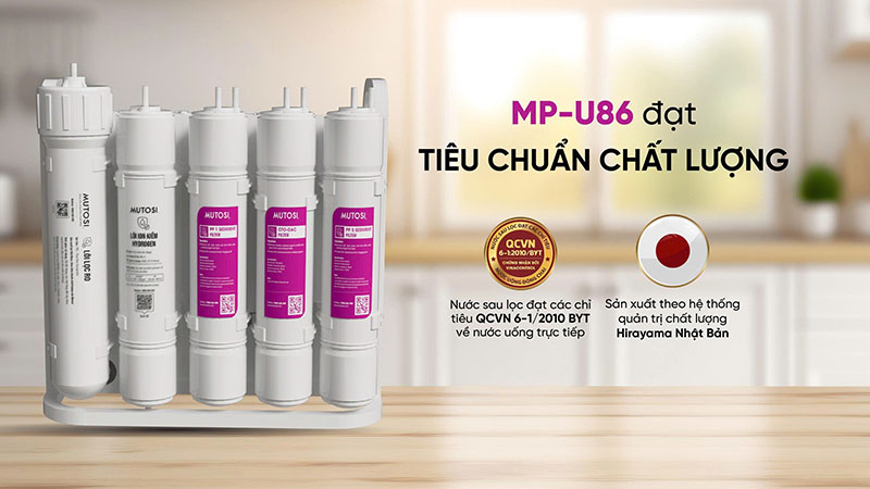 2 tiêu chuẩn chất lượng mà Mutosi MP-U86 đạt được
