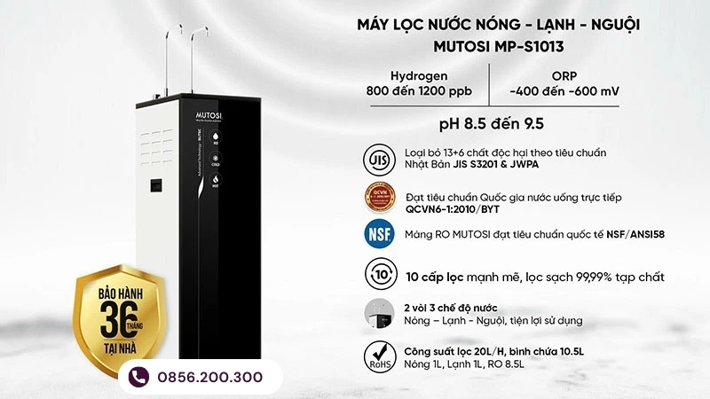 Máy Lọc Nước Nóng Lạnh Nguội Mutosi S1013