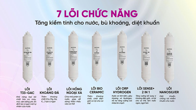 7 lõi chức năng tăng kiềm và bù khoáng cho cơ thể