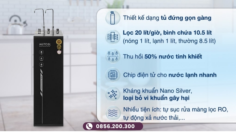 Máy lọc nước nóng lạnh Mutosi MP-S1011