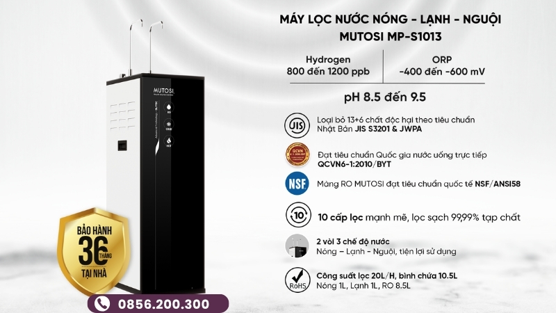 Máy lọc nước nóng-lạnh-nguội Mutosi MP-S1013