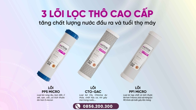 Bộ 3 lõi lọc thô Mutosi MP-S109H