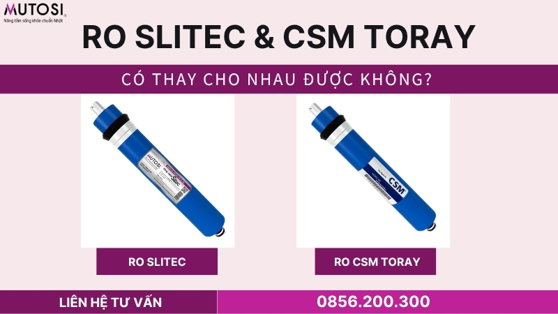 So sánh màng RO SLITEC và CSM Toray