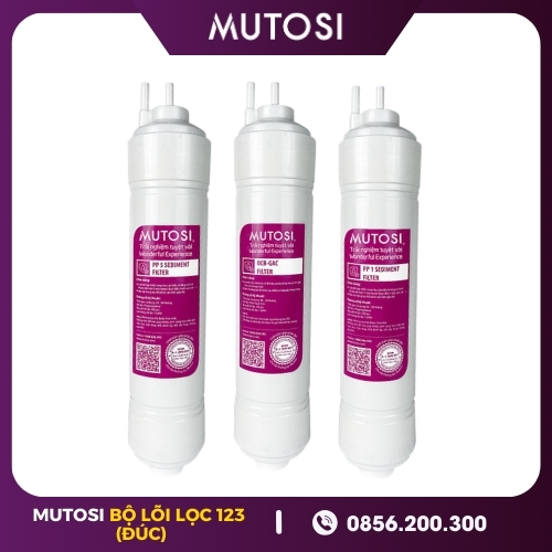Bộ Lõi Lọc Nước 123 Đúc Mutosi