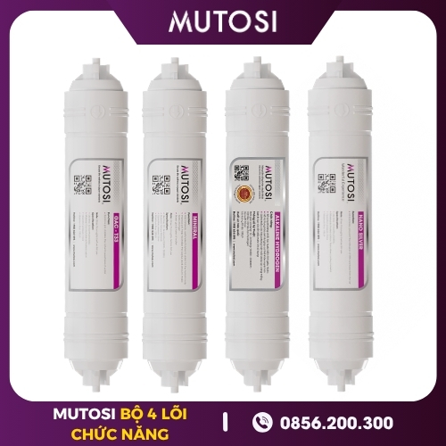 Bộ 4 Lõi Lọc Chức Năng Mutosi (T33-Mineral-Alkaline-NanoSilver)