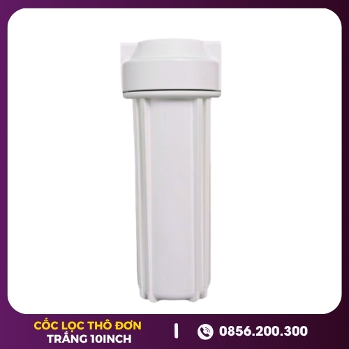 Cốc Lọc Thô Đơn TRẮNG - 10inch Ren 13