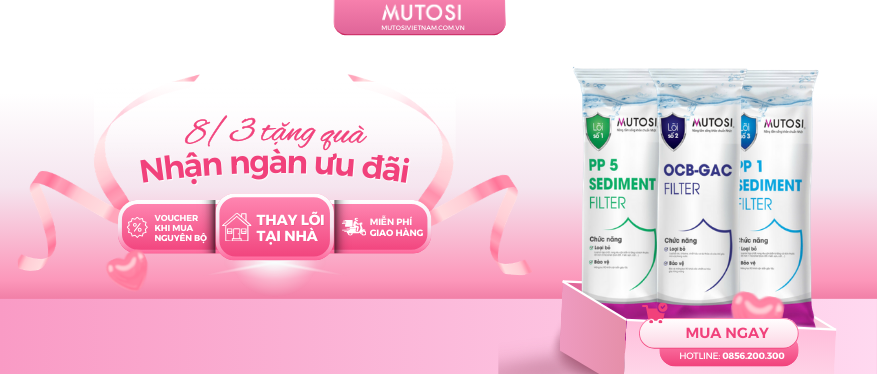 Thay lõi lọc nước Mutosi tại nhà