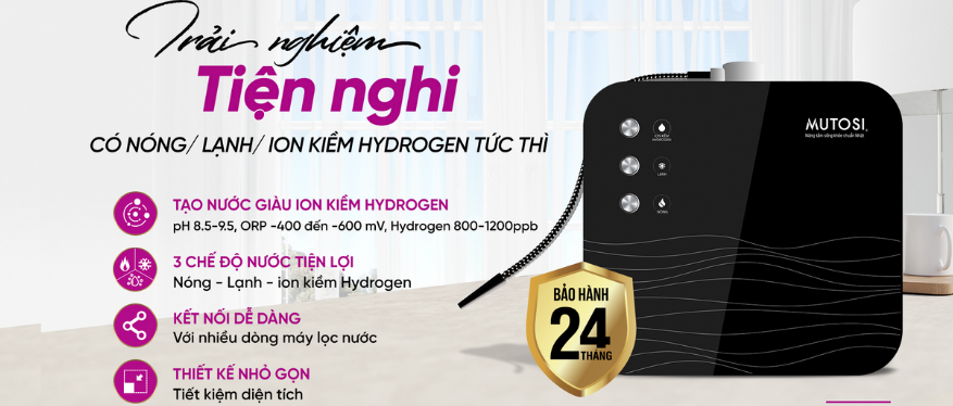 Máy lọc nước Mutosi để gầm tủ bếp