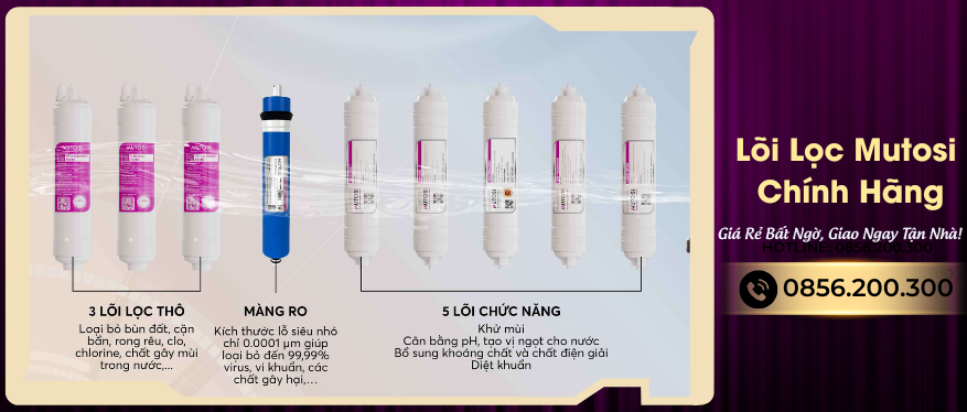 Máy lọc nước nóng-lạnh-nguội-ion kiềm Muosi MP-S109H