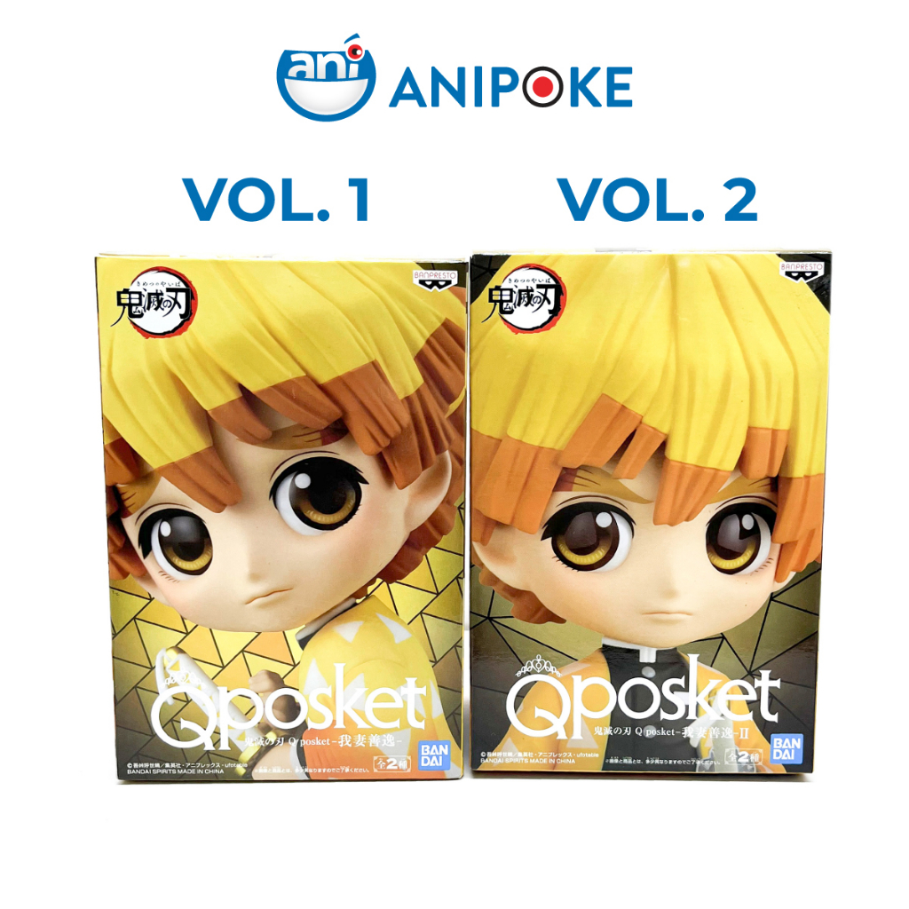 Mô hình Zenitsu vol 2A Qposket Kimetsu no yaiba Thanh gươm diệt quỷ chính hãng Bandai, ( nguyên box) f54-12