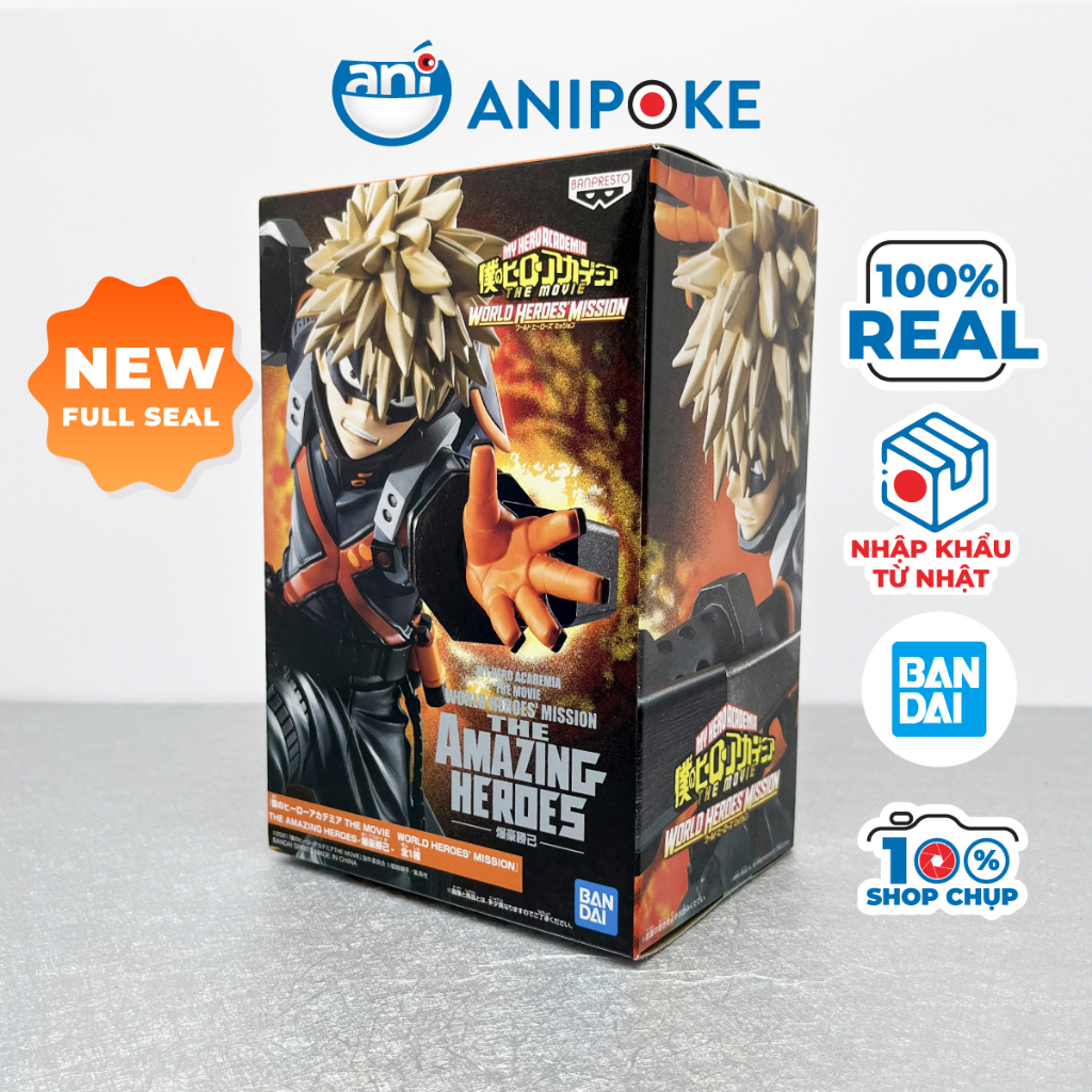 Mô hình Bakugo vol1 the movie world heroes mission MHA chính hãng Bandai, (Nhập từ Nhật Full box) F62-09