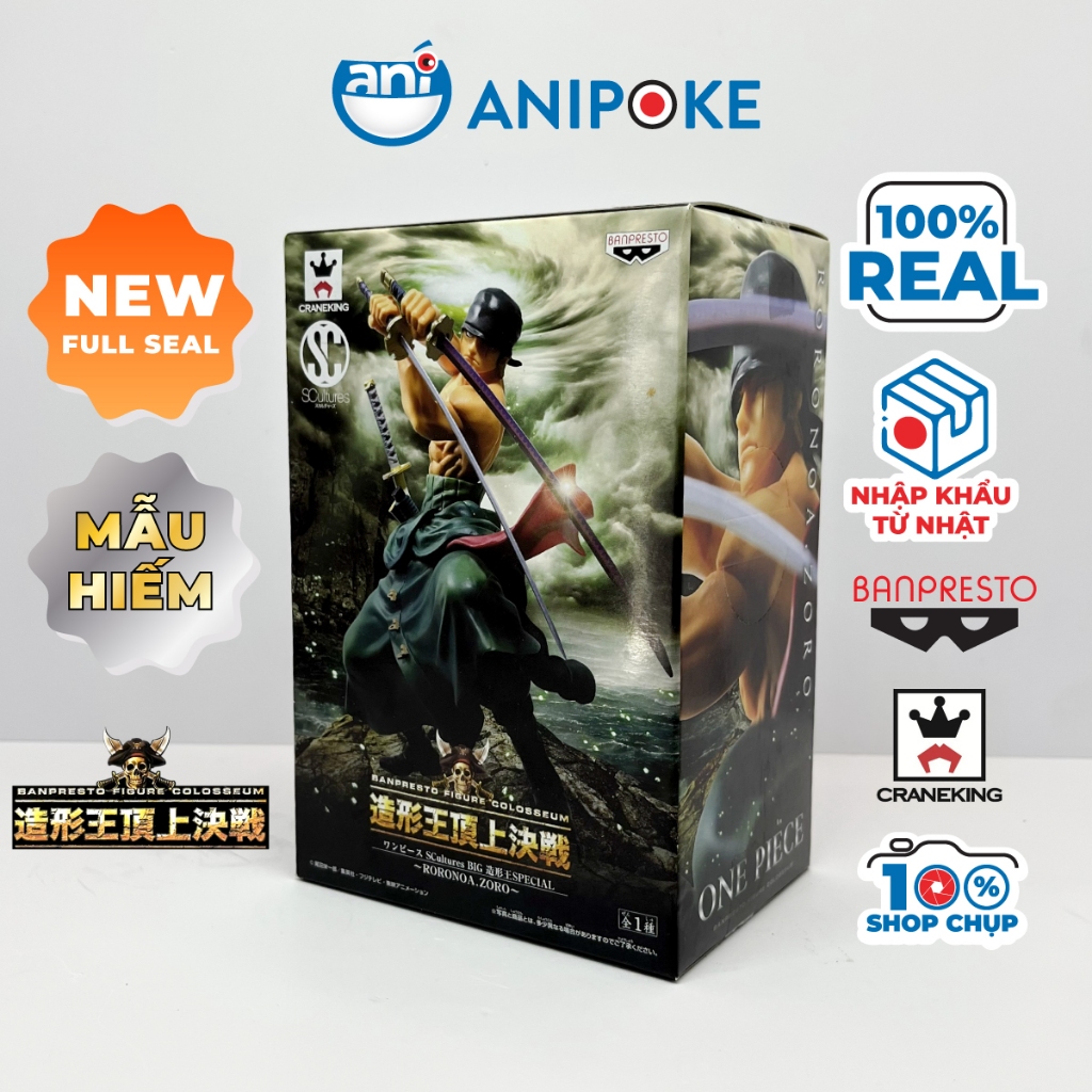 Mô hình Zoro 01 BWC BANPRESTO FIGURE COLOSSEUM One Piece - Hàng mới, hàng nội Nhật Bandai - F29-03