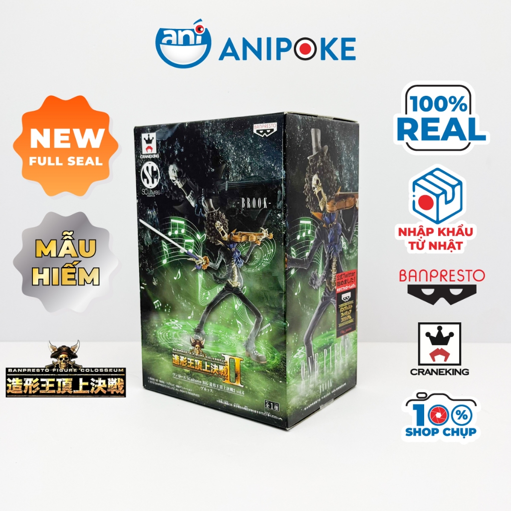Mô hình Brook BWC BANPRESTO FIGURE COLOSSEUM One Piece - Hàng mới, hàng nội Nhật Bandai - F29-08