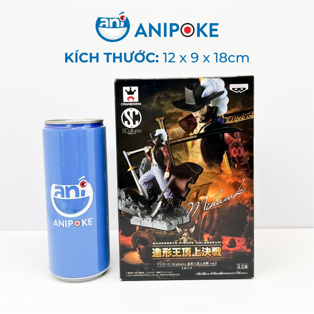 Mô hình Mắt Diều Hâu Mihawk BWC BANPRESTO FIGURE COLOSSEUM One Piece - Hàng mới, hàng nội Nhật Bandai - F29-06