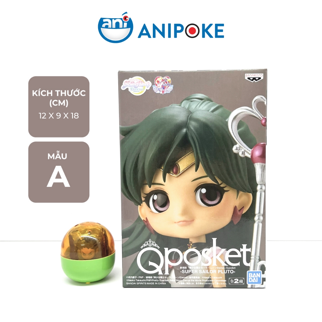 Mô hình Hiếm Qposket Super Sailor Pluto, Thủy Thủ Sao Diêm Vương, New full seal Qposket Bandai, hàng nội Nhật, Bandai