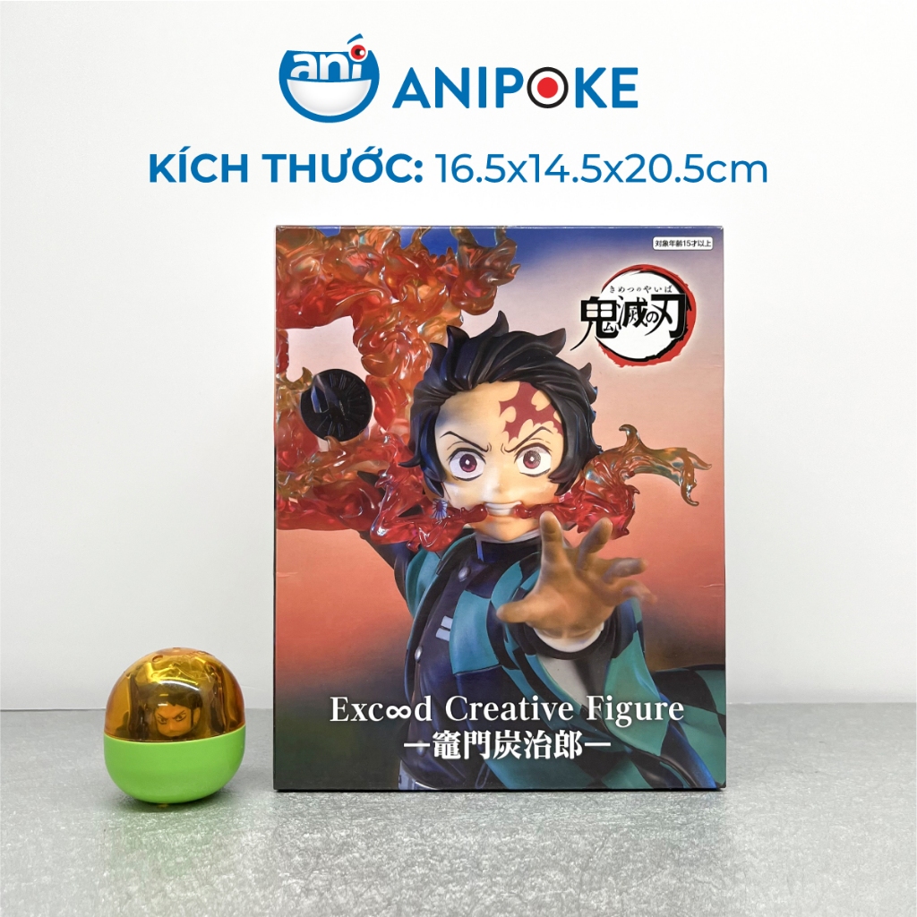 Mô hình Tanjiro hơi thở mặt trời  EXceed Creative figure - Kimetsu no yaiba chính hãng (Nhập từ Nhật Full box)
