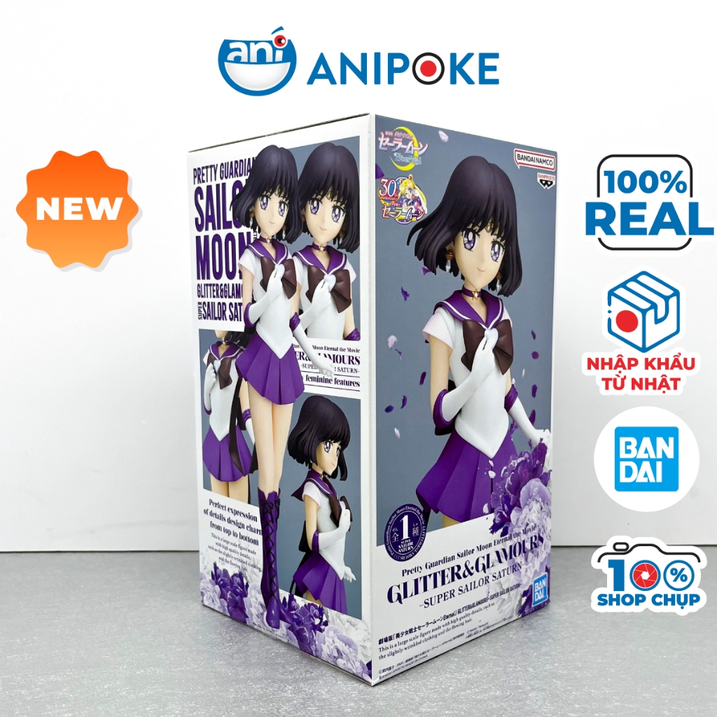Mô hình Super Sailor Saturn Thủy Thủ Sao Thổ  Glitters and glamous New, full seal Bandai, hàng nội địa Nhật F43-05