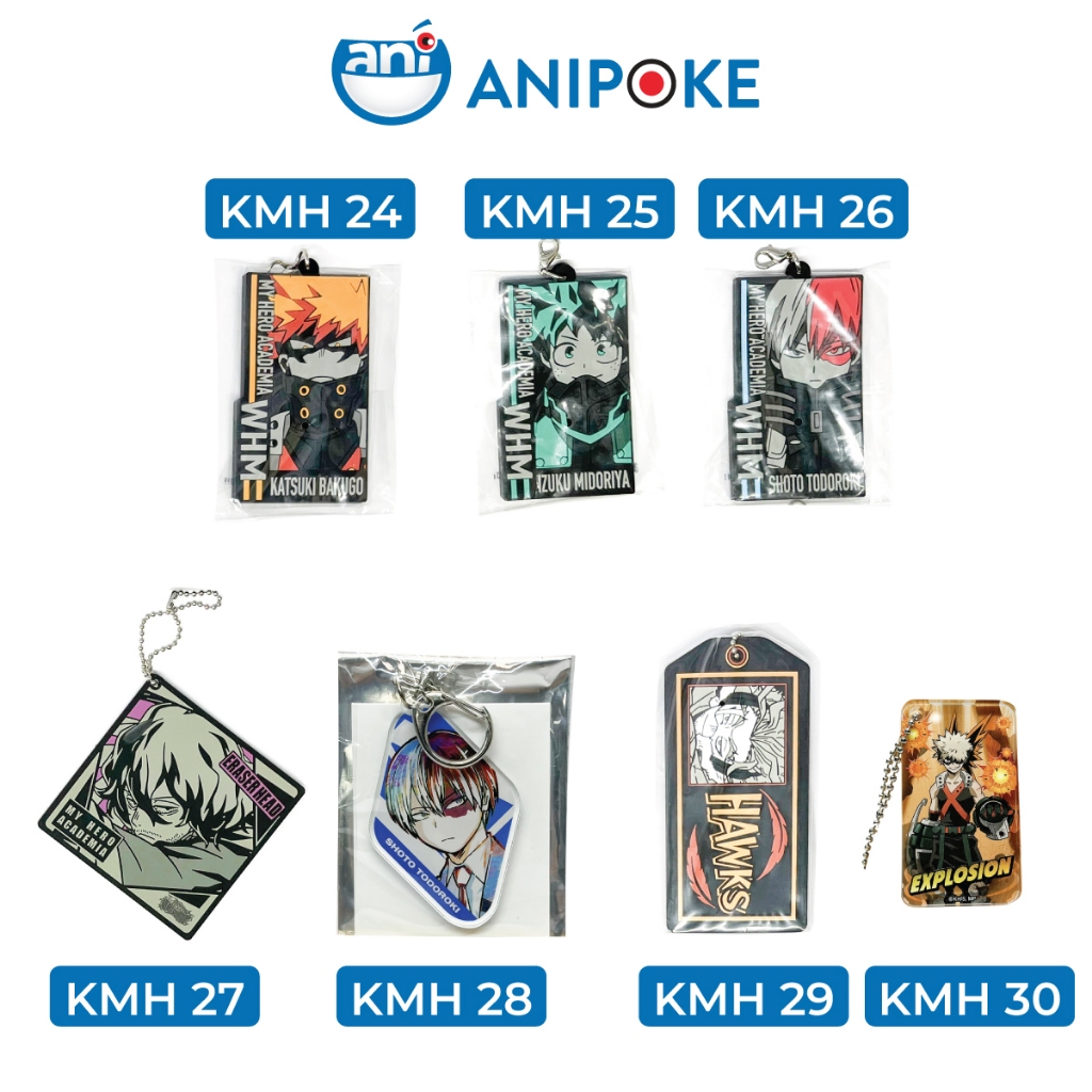 Móc khóa My Hero Academia chính hãng, nhập trực tiếp từ Nhật, Học viện anh Hùng set 3