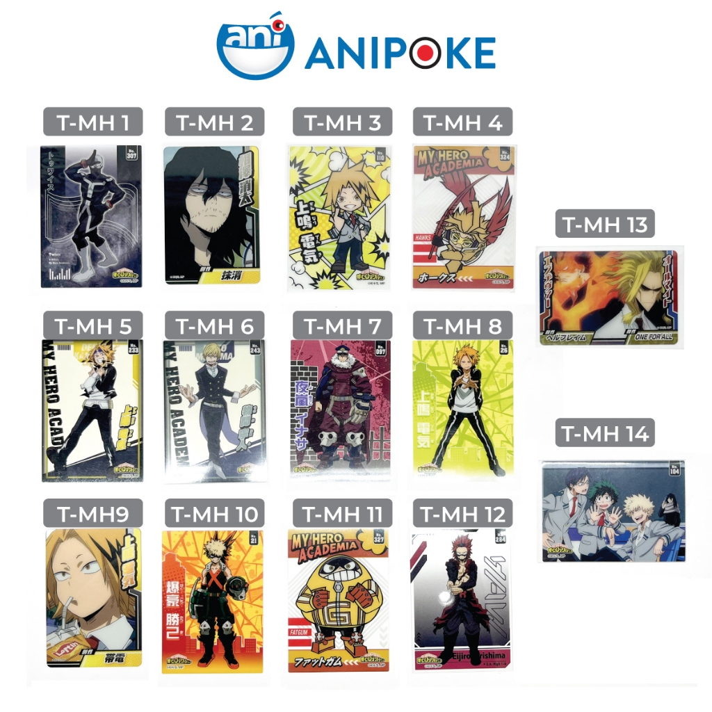 Clear Card Thẻ hình Acrylic  My Hero Academia chính hãng, nhập trực tiếp từ Nhật, Học viện anh Hùng