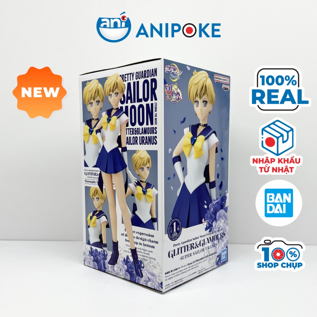 Mô hình Super Sailor Uranus Glitters & Glamous Thủy Thủ Sao Thiên Vương  New, full seal  hàng nội Nhật F44-2
