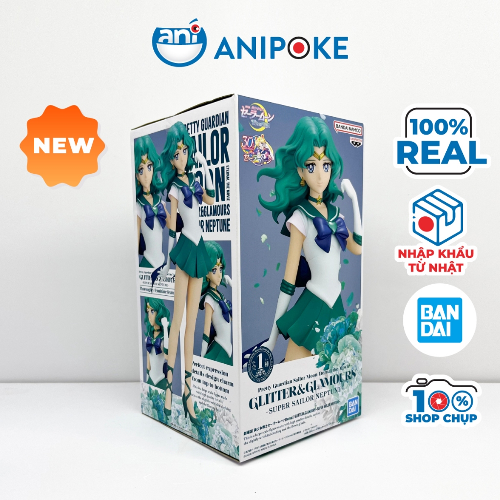 Mô hình Super Sailor Neptune Glitters and glamous Thủy Thủ Sao Hải Vương  New, full seal  Bandai, hàng nội Nhật F44-1