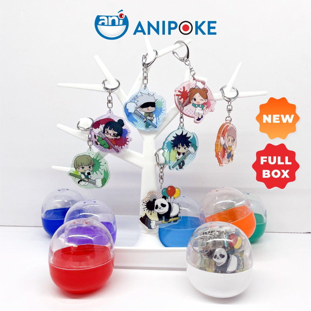 Trứng Gashapon Móc khóa Acrylic Gojo Toge Maki Set 3 chính hãng Kitan Club Mới full hộp tròn nhựa (trứng) nhập từ Nhật.