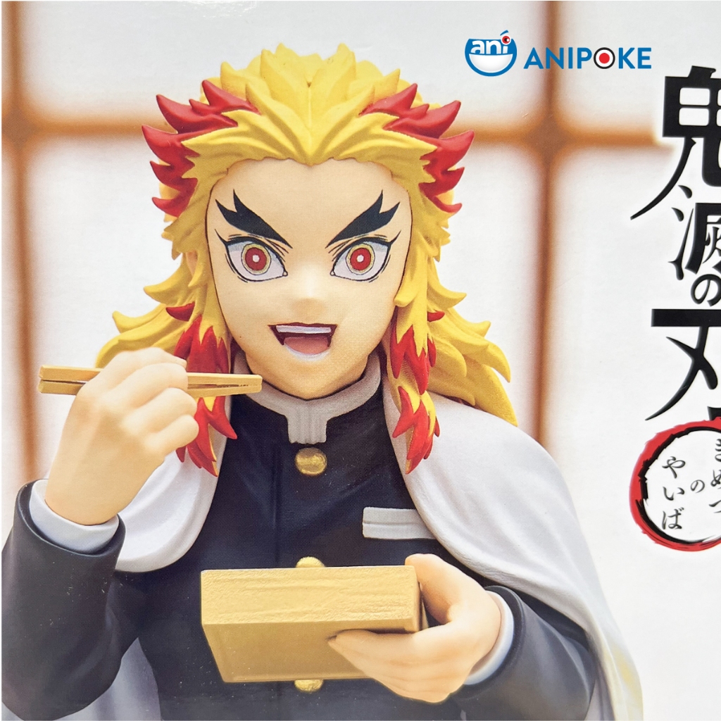 Mô hình Rengoku ăn bento - Kimetsu no yaiba noodle stopper figure, Chính hãng Furyu, Nhập từ Nhật Full box  F46-02