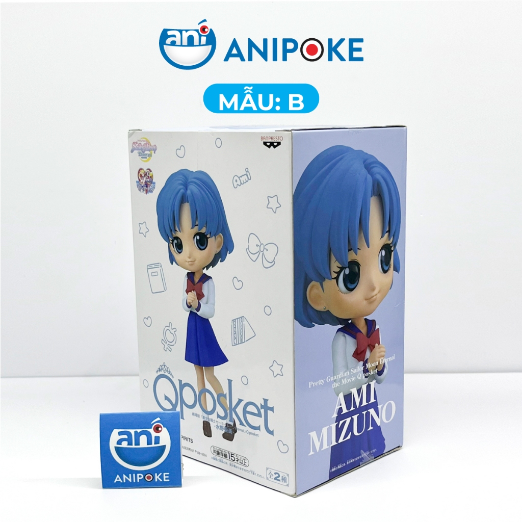 Mô hình Qposket Ami đông phục học sinh Sailor Mercury Thuỷ thủ sao thủy chính hãng  Nhật