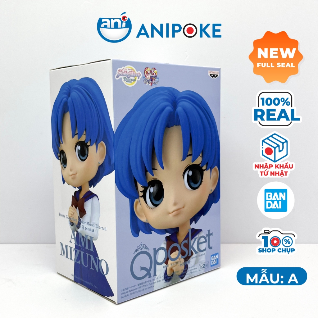 Mô hình Qposket Ami đông phục học sinh Sailor Mercury Thuỷ thủ sao thủy chính hãng  Nhật