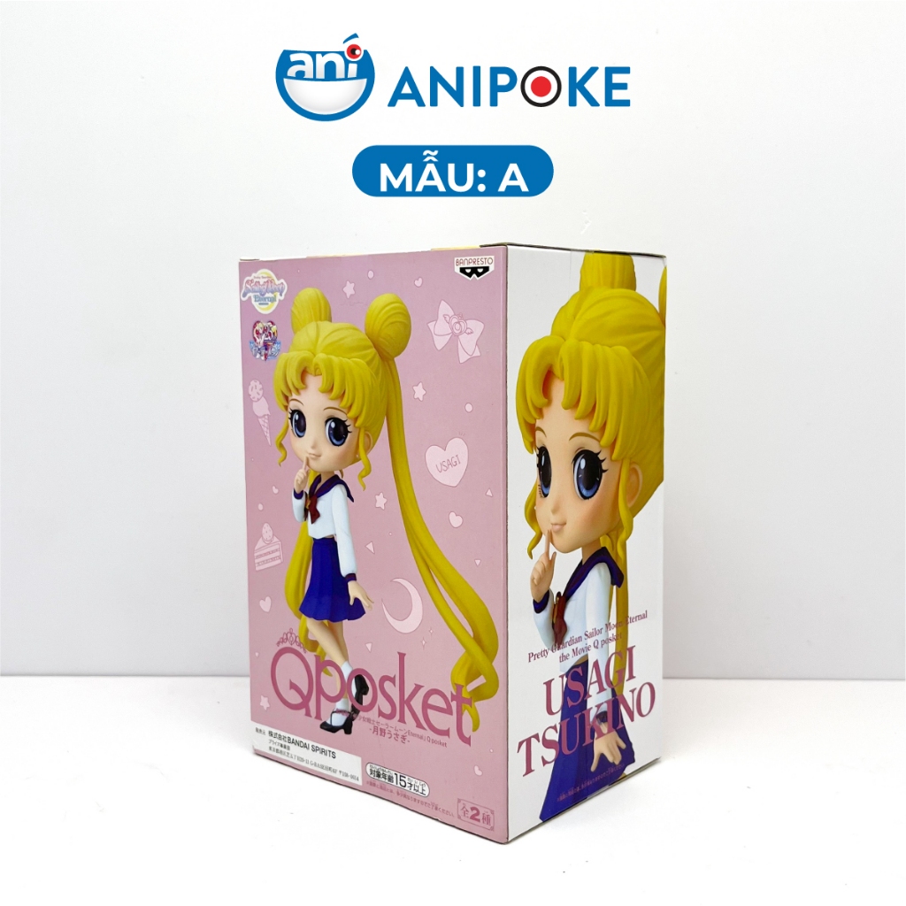 Mô hình Qposket Usagi Sailor Moon đông phục học sinh Thuỷ thủ mặt trăng chính hãng Nhật