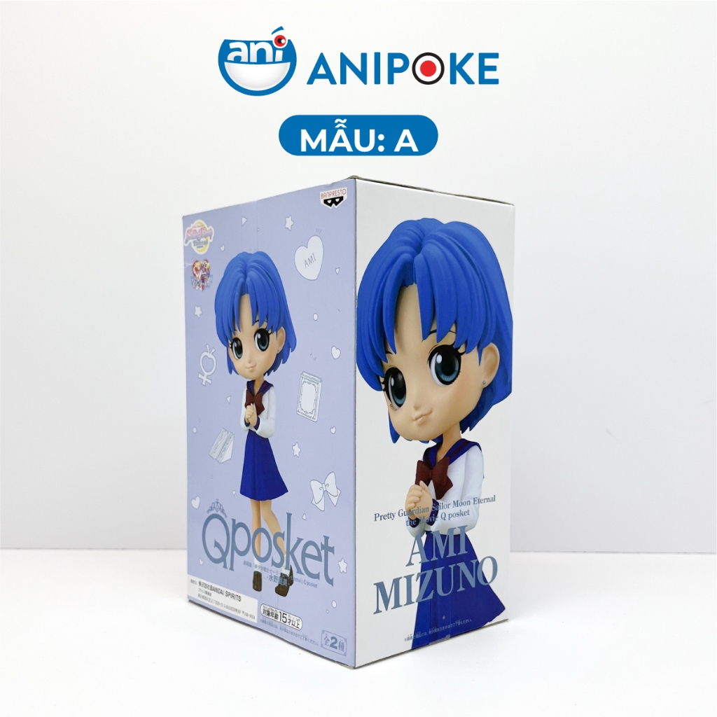 Mô hình Qposket Ami đông phục học sinh Sailor Mercury Thuỷ thủ sao thủy chính hãng  Nhật