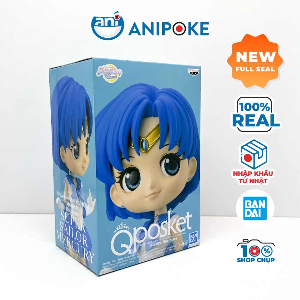 Mô hình Qposket Super Sailor Mercury thủy thủ Sao Thủy Full seal chính hãng  nhập trực tiếp nguồn Nhật f19-05