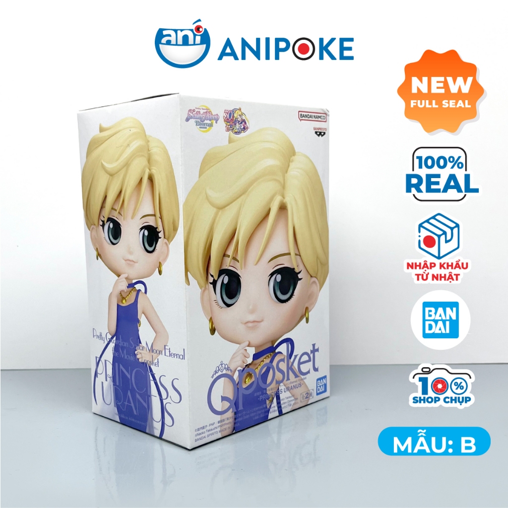 Mô hình Công chúa sao Thiên Vương Sailor Uranus, full box Qposket B hàng nội địa Nhật