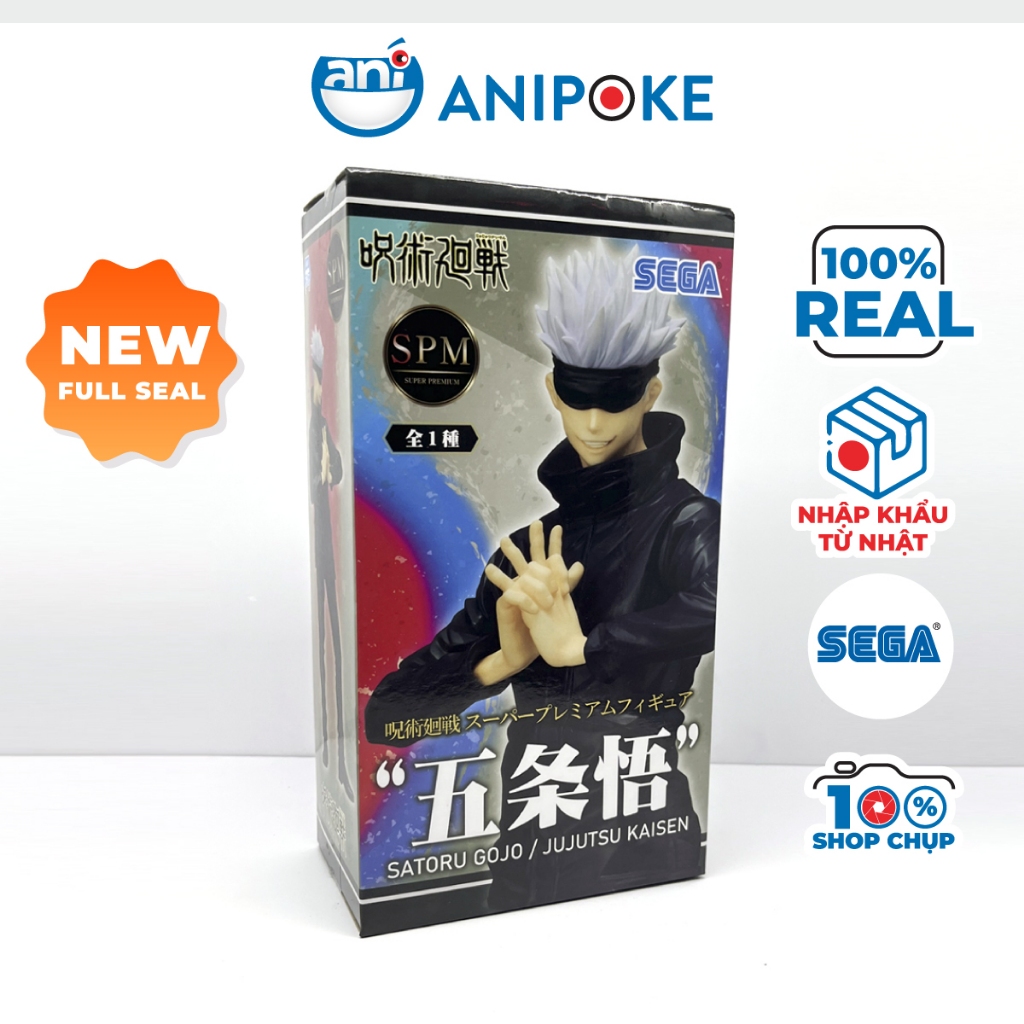 Mô hình SPM - Satoru Gojo bịt mắt đen - Jujutsu Kaisen Chú Thuật hồi chiến,  chính hãng (Nhập từ Nhật Full box) F5