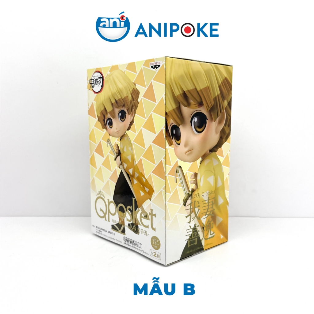 Mô hình Zenitsu vol 1 Qposket Kimetsu no yaiba Thanh gươm diệt quỷ chính hãng Bandai, (full box) Nhập từ Nhật KNY