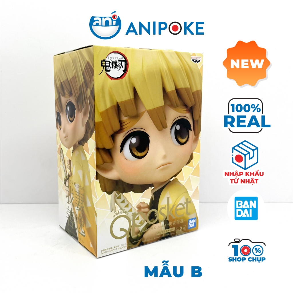 Mô hình Zenitsu vol 1 Qposket Kimetsu no yaiba Thanh gươm diệt quỷ chính hãng Bandai, (full box) Nhập từ Nhật KNY