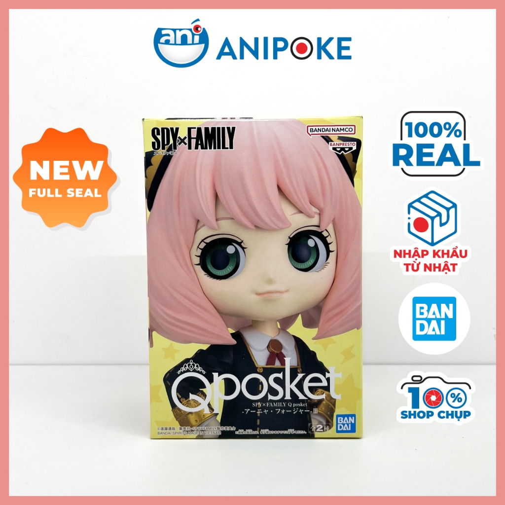 Mô hình Anya Foger vol 3 A Qposket Chính hãng Bandai spy x family, (Nhập từ Nhật Full box) f63-22