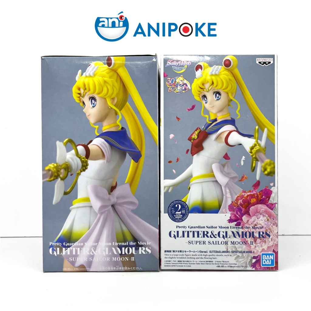 Mô hình Super Sailor Moon II - A cầm trượng mặt trăng  Glitters and glamous New, chính hãng Bandai, nguồn Nhật F67-08