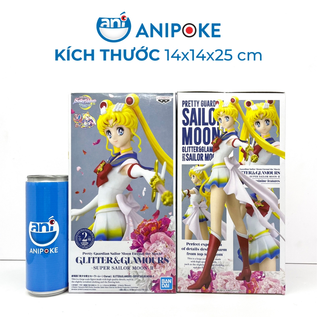 Mô hình Super Sailor Moon II - A cầm trượng mặt trăng  Glitters and glamous New, chính hãng Bandai, nguồn Nhật F67-08