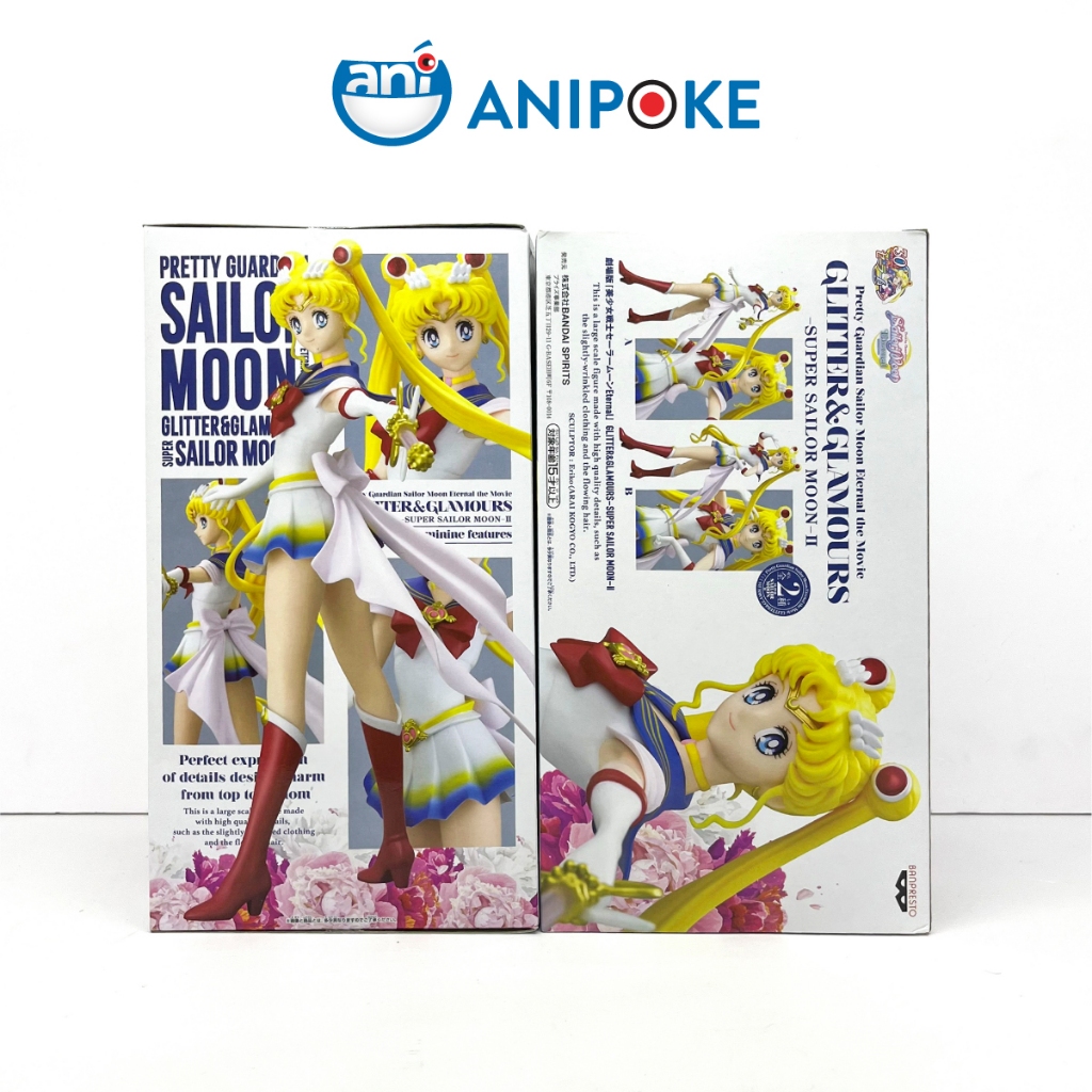 Mô hình Super Sailor Moon II - A cầm trượng mặt trăng  Glitters and glamous New, chính hãng Bandai, nguồn Nhật F67-08